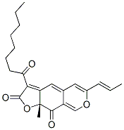 2H-Furo[3,2-g][2]benzopyran-2,9(9aH)-dione, 9a-methyl-3-(1-oxooctyl)-6-(1E)-1-propen-1-yl-, (9aR)-