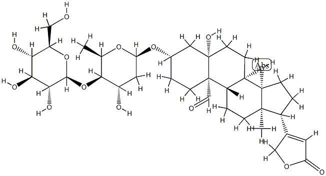 3β-[(4-O-β-D-Glucopyranosyl-2,6-dideoxy-β-D-xylo-hexopyranosyl)oxy]-5,14-dihydroxy-19-oxo-5β-card-20(22)-enolide