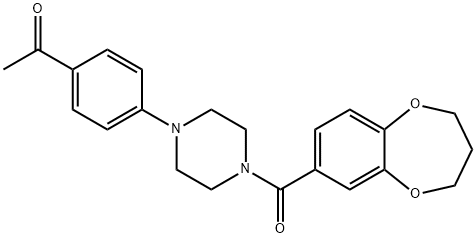 1-(4-(4-(3,4-dihydro-2H-benzo[b][1,4]dioxepine-7-carbonyl)piperazin-1-yl)phenyl)ethan-1-one