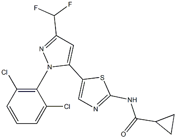 N-(5-(1-(2,6-dichlorophenyl)-3-(difluoroMethyl)-1H-pyrazol-5-yl)thiazol-2-yl)cyclopropanecarboxaMide