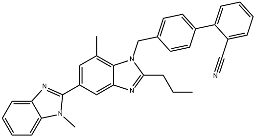 [1,1'-Biphenyl]-2-carbonitrile, 4'-[(1,7'-dimethyl-2'-propyl[2,5'-bi-1H-benzimidazol]-1'-yl)methyl]-