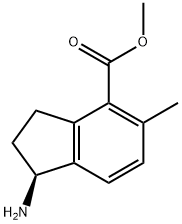 1H-Indene-4-carboxylic acid, 1-amino-2,3-dihydro-5-methyl-, methyl ester, (1S)-