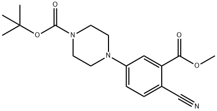 1-Piperazinecarboxylic acid, 4-[4-cyano-3-(methoxycarbonyl)phenyl]-, 1,1-dimethylethyl ester