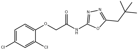 Acetamide, 2-(2,4-dichlorophenoxy)-N-[5-(2,2-dimethylpropyl)-1,3,4-oxadiazol-2-yl]-