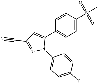 1-(4-fluorophenyl)-5-(4-methylsulfonylphenyl)pyrazole-3-carbonitrile