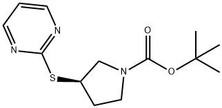 1-Pyrrolidinecarboxylic acid, 3-(2-pyrimidinylthio)-, 1,1-dimethylethyl ester, (3R)-