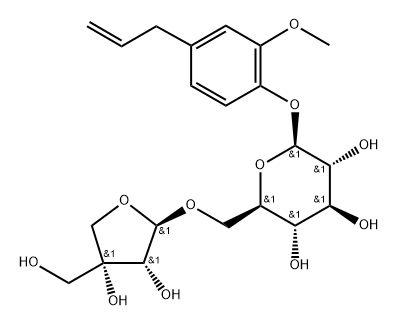 4-allyl-2-methoxyphenyl 6-O-β-D-apiosyl(1→6)-β-D-glucoside