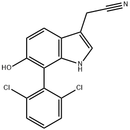 7-(2,6-Dichlorophenyl)-6-hydroxyindole-3-acetonitrile