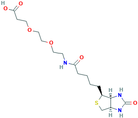 Propanoic acid, 3-[2-[2-[[5-[(3aR,4R,6aS)-hexahydro-2-oxo-1H-thieno[3,4-d]imidazol-4-yl]-1-oxopentyl]amino]ethoxy]ethoxy]-, rel-