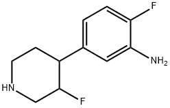 2-fluoro-5-(3-fluoropiperidin-4-yl)aniline