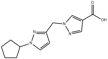 1H-Pyrazole-4-carboxylic acid, 1-[(1-cyclopentyl-1H-pyrazol-3-yl)methyl]-