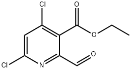 3-Pyridinecarboxylic acid, 4,6-dichloro-2-formyl-, ethyl ester