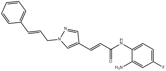 (2E)-N-(2-氨基-4-氟苯基)-3-[1-(3-苯基-2-丙烯-1-基)-1H-吡唑-4-基]-2-丙烯酰胺