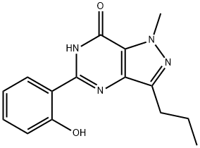 7H-Pyrazolo[4,3-d]pyrimidin-7-one, 1,6-dihydro-5-(2-hydroxyphenyl)-1-methyl-3-propyl-