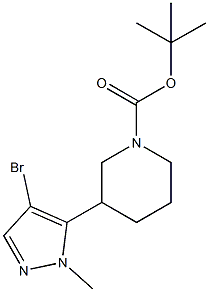 tert-Butyl 3-(4-bromo-1-methyl-1H-pyrazol-5-yl)piperidine-1-carboxylate