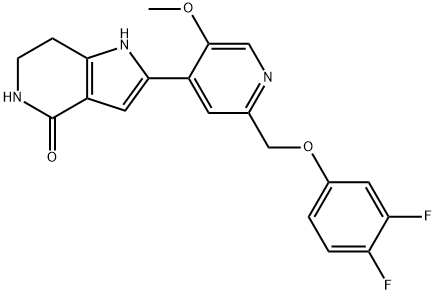 4H-Pyrrolo[3,2-c]pyridin-4-one, 2-[2-[(3,4-difluorophenoxy)methyl]-5-methoxy-4-pyridinyl]-1,5,6,7-tetrahydro-