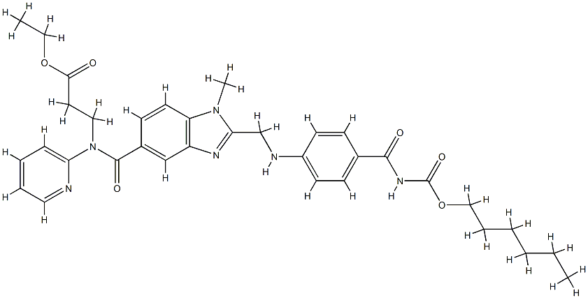 ethyl 3-[[[2-[[[4-[[[(hexyloxy)carbonyl]amino]carbonyl]phenyl]amino]methyl]-1-methyl-1H-benzimidazol-5-yl]carbonyl](pyridin-2-yl)amino]propanoate