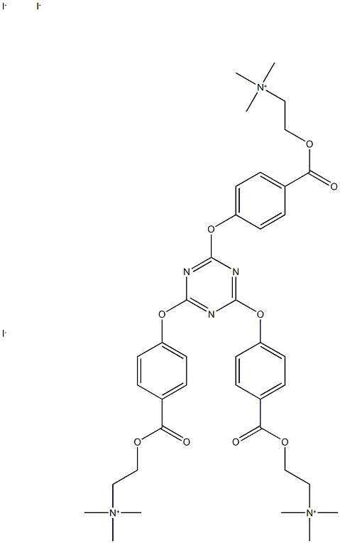 2,2′,2′-[1,3,5-Triazine-2,4,6-triyltris(oxy-4,1-phenylenecarbonyloxy)]tris[N,N,N-trimethyl-ethanaminium tri-iodide