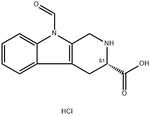 9-Formyl-1,2,3,4-tetrahydronorharman-l-3-carboxylic acid HCl