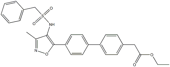 ethyl 2-(4'-(3-methyl-4-(phenylmethylsulfonamido)isoxazol-5-yl)biphenyl-4-yl)acetate