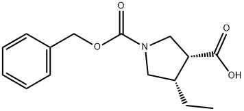 (3R,4S)-1-((苄氧羰基)-4-乙基吡咯烷-3-羧酸