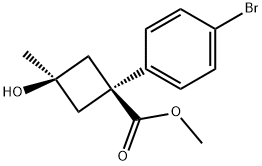 (1R,3R)-methyl 1-(4-bromophenyl)-3-hydroxy-3-methy lcyclobutanecarboxylate...