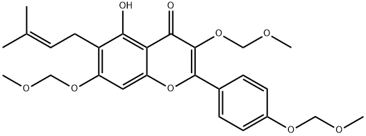 4H-1-Benzopyran-4-one, 5-hydroxy-3,7-bis(methoxymethoxy)-2-[4-(methoxymethoxy)phenyl]-6-(3-methyl-2-buten-1-yl)-