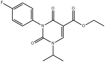 ethyl 3-(4-fluorophenyl)-1-isopropyl-2,4-dioxo-1,2,3,4-tetrahydropyrimidine-5-carboxylate