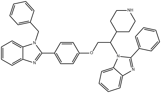 1-苄基-2-(4-(2-(2-苯基-1H-苯并[d]咪唑-1-基)-2-(哌啶-4-基)乙氧基)苯基)-1H-苯并[d]咪唑