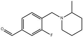 3-fluoro-4-[(2-methylpiperidin-1-yl)methyl]benzaldehyde