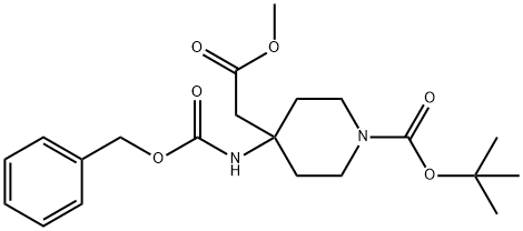 tert-Butyl 4-(((benzyloxy)carbonyl)amino)-4-(2-methoxy-2-oxoethyl)piperidine-1-carboxylate