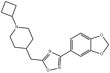 3-(Benzo[d][1,3]dioxol-5-yl)-5-((1-cyclobutylpiperidin-4-yl)methyl)-1,2,4-oxadiazole