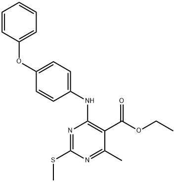 ethyl 4-methyl-2-(methylsulfanyl)-6-[(4-phenoxyphenyl)amino]pyrimidine-5-carboxylate