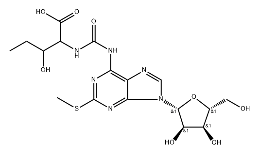 2-methylthio-N6-hydroxynorvalyl carbamoyladenosine