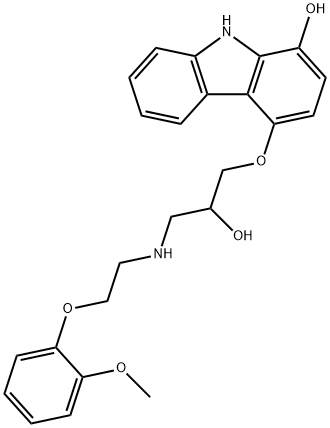 4-[2-hydroxy-3-[2-(2-methoxyphenoxy)ethylamino]propoxy]-9H-carbazol-1-ol