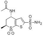 N-[(4S,6S)-6-甲基-7,7-二氧代-2-磺酰胺基-5,6-二氢-4H-噻吩并[2,3-B]噻喃-4-基]乙酰胺