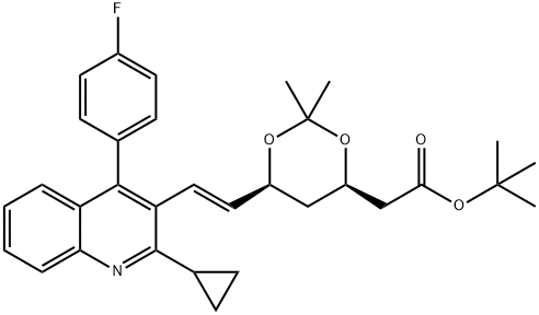 tert-Butyl(3R,5S)-7-[2-cyclopropyl-4-(4-fluorophenyl)quinolin-3-yl]-3,5-isopropylidenedioxy-6-heptenoate