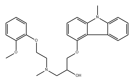 2-Propanol, 1-[[2-(2-methoxyphenoxy)ethyl]methylamino]-3-[(9-methyl-9H-carbazol-4-yl)oxy]-