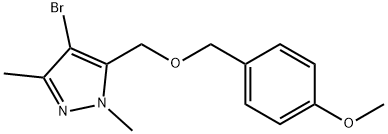 4-bromo-5-(((4-methoxybenzyl)oxy)methyl)-1,3-dimethyl-1H-pyrazole