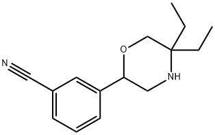 3-(5,5-diethylmorpholin-2-yl)benzonitrile