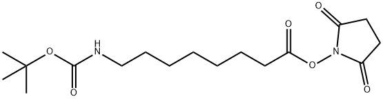 Octanoic acid, 8-[[(1,1-dimethylethoxy)carbonyl]amino]-, 2,5-dioxo-1-pyrrolidinyl ester