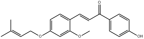 (2E)-1-(4-hydroxyphenyl)-3-{2-methoxy-4-[(3-methylbut-2-en-1-yl)oxy]phenyl}prop-2-en-1-one