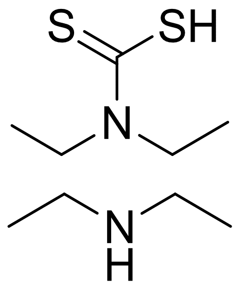 Carbamic acid, diethyldithio-, diethylamine salt