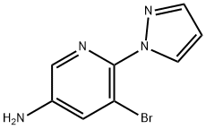 3-Pyridinamine, 5-bromo-6-(1H-pyrazol-1-yl)-