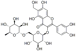 3-[[6-O-(6-deoxy-alpha-L-mannopyranosyl)-beta-D-glucopyranosyl]oxy]-2-(3,4-dihydroxyphenyl)-5,7-dihydroxy-6-(hydroxymethyl)-4H-benzopyran-4-one