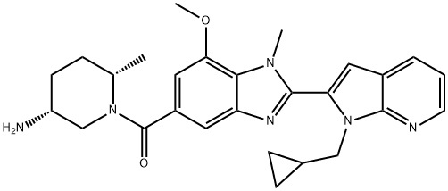 Methanone, [(2S,5R)-5-amino-2-methyl-1-piperidinyl][2-[1-(cyclopropylmethyl)-1H-pyrrolo[2,3-b]pyridin-2-yl]-7-methoxy-1-methyl-1H-benzimidazol-5-yl]-