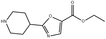 5-Oxazolecarboxylic acid, 2-(4-piperidinyl)-, ethyl ester