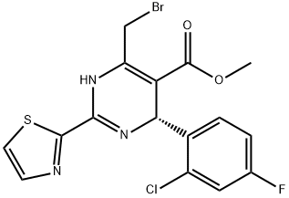 Methyl (R)-6-(bromomethyl)-4-(2-chloro-4-fluorophenyl)-2-(thiazol-2-yl)-1,4-dihydropyrimidine-5-carboxylate