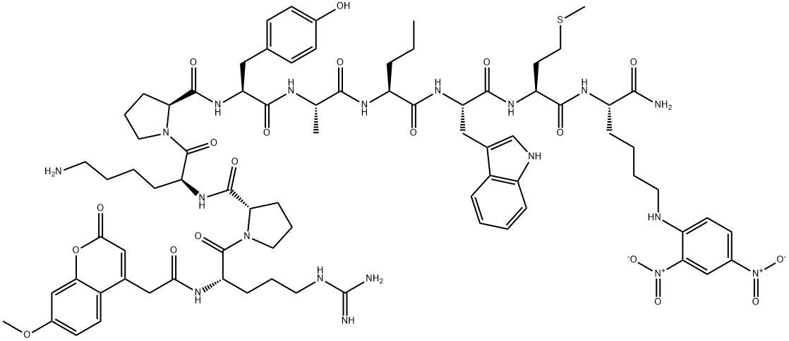 7-methoxycoumarin-4-acetyl-arg-pro-*lys-pro-tyr-A