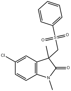 5-氯-1,3-二甲基-3-((苯磺酰基)甲基)吲哚啉-2-酮